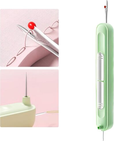 Upgraded 2 in 1 Needle Threaders Seam Ripper,Sewing Supplies,Multifunctional Sewing Tool, Quick Sewing Machine Loop Automatic Needle Threaders (Purple) in Saudi Arabia