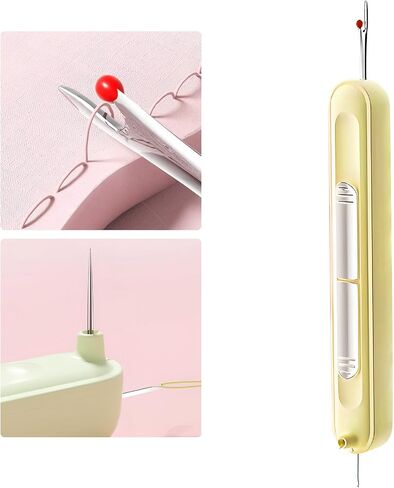 Upgraded 2 in 1 Needle Threaders Seam Ripper,Sewing Supplies,Multifunctional Sewing Tool, Quick Sewing Machine Loop Automatic Needle Threaders (Purple) in Saudi Arabia