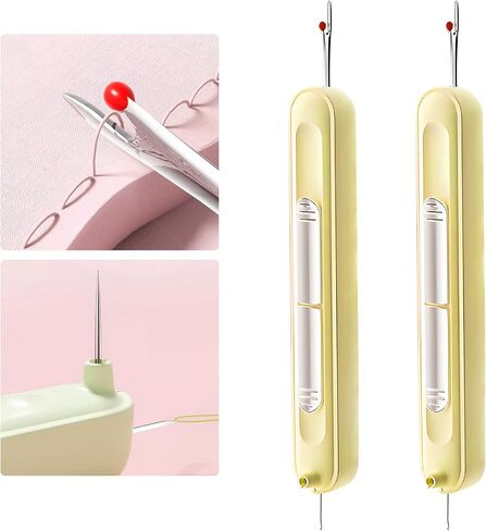 Upgraded 2 in 1 Needle Threaders Seam Ripper,Sewing Supplies,Multifunctional Sewing Tool, Quick Sewing Machine Loop Automatic Needle Threaders (Purple) in Saudi Arabia