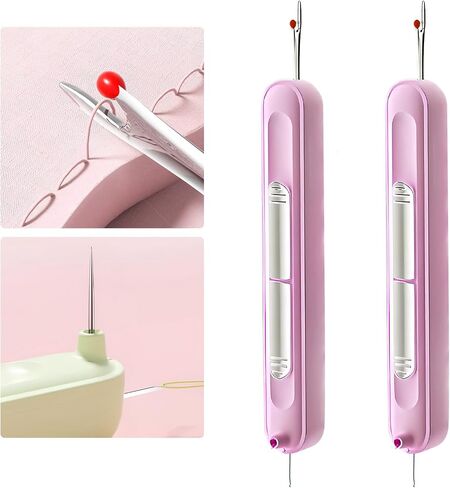 Upgraded 2 in 1 Needle Threaders Seam Ripper,Sewing Supplies,Multifunctional Sewing Tool, Quick Sewing Machine Loop Automatic Needle Threaders (Purple) in Saudi Arabia