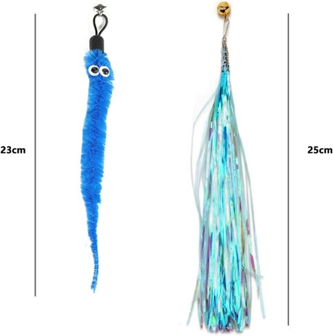 LogFaadCoi 10-Pack of Vibrant Feathered Cat Toy Refills: Perfect Wand Attachments for Indoor Cats, Enhance Your Pet's Playtime with These Exciting Replacement Feather Cat Toys in Saudi Arabia