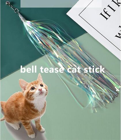 LogFaadCoi 10-Pack of Vibrant Feathered Cat Toy Refills: Perfect Wand Attachments for Indoor Cats, Enhance Your Pet's Playtime with These Exciting Replacement Feather Cat Toys in Saudi Arabia
