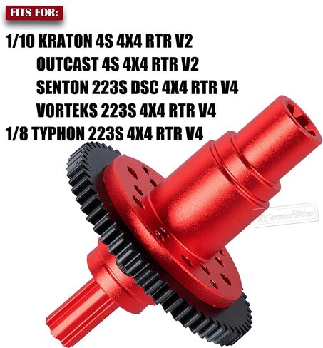 RCArmumbwow RC 54T SPUR GEAR SPIPPER BRODREDS Part for 1/10 Kraton/Outcast 4S4 RTR V2 ، Senton/Vorteks 223S 4x4 RTR V4،1/8 Typhon 223S 4x4 RTR V4 ، alloy 54t slipper w/20t 21t pinions ، navy in Kuwait