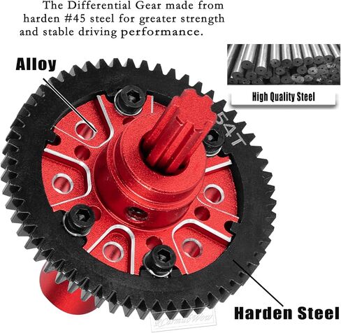 RCArmumbwow RC 54T SPUR GEAR SPIPPER BRODREDS Part for 1/10 Kraton/Outcast 4S4 RTR V2 ، Senton/Vorteks 223S 4x4 RTR V4،1/8 Typhon 223S 4x4 RTR V4 ، alloy 54t slipper w/20t 21t pinions ، navy in Kuwait