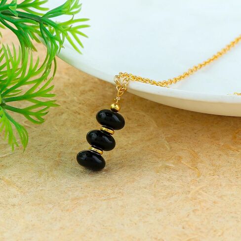 Natural Beads Y Necklace, Gold Plated Healing Crystal for Women, Birthstone Jewelry Pendant Necklace Gemstone Spiritual Jewelry for Her Christmas Gifts in Saudi Arabia
