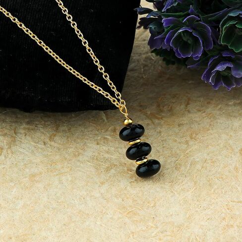 Natural Beads Y Necklace, Gold Plated Healing Crystal for Women, Birthstone Jewelry Pendant Necklace Gemstone Spiritual Jewelry for Her Christmas Gifts in Saudi Arabia
