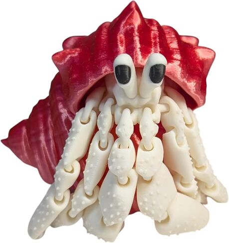 Hermit Crab Fidget Toy with Removable Shell, 3D Printed animals, crab toy, 3d printed toys (Blue+Green/Marble Shell) in Saudi Arabia