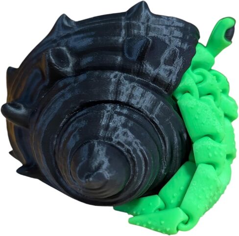 Hermit Crab Fidget Toy with Removable Shell, 3D Printed animals, crab toy, 3d printed toys (Blue+Green/Marble Shell) in Saudi Arabia