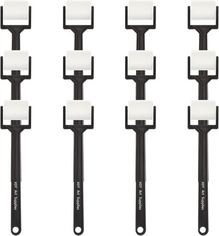 طبقة الطلاء الرغوية 12 قطعة مجموعة 3'x12 ، أسطوانة الإسفنج للطلاء الفني والحرفية ، ناعمة وقابلة للتصرف وقابلة للغسل in Kuwait