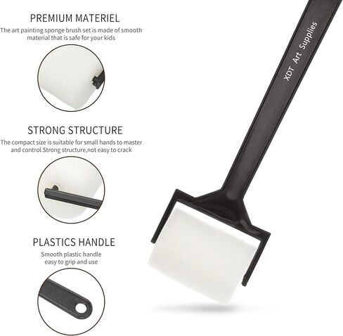 طبقة الطلاء الرغوية 12 قطعة مجموعة 3'x12 ، أسطوانة الإسفنج للطلاء الفني والحرفية ، ناعمة وقابلة للتصرف وقابلة للغسل in Kuwait