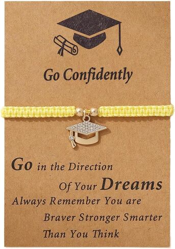 2025 Personalized Graduation Gifts for Her Him,Dainty Graduation Bracelets with Graduation Card,Graduation Gifts for College/8th Grade/High School/Nursing/Master Degree/5th Grade/Phd (gray) in Saudi Arabia
