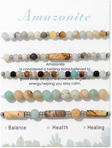 5Pcs Turquoise Bracelet for Women 4mm Stackable Turquoise Beaded Bracelets Crystal Bracelets Set Small Beaded Bracelets Stone Bracelets Turquoise Jewelry for Women in Kuwait