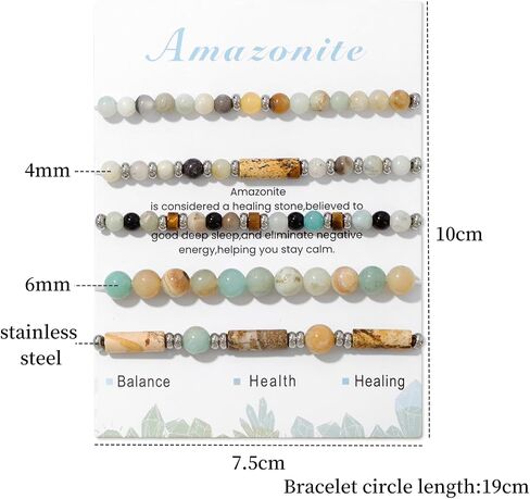 5Pcs Turquoise Bracelet for Women 4mm Stackable Turquoise Beaded Bracelets Crystal Bracelets Set Small Beaded Bracelets Stone Bracelets Turquoise Jewelry for Women in Kuwait