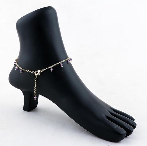 خلخال جزريت غاسيتون الخضراء الطبيعية ، سوار الكاحل بالخرز ، مجوهرات معلقة يدويًا ، بلورات شفاء ، سلسلة مملوءة بالذهب 14K ، سلسلة قابلة للتعديل ، هدية عيد ميلاد للنساء ، حجم 9+1.50 بوصة in Kuwait