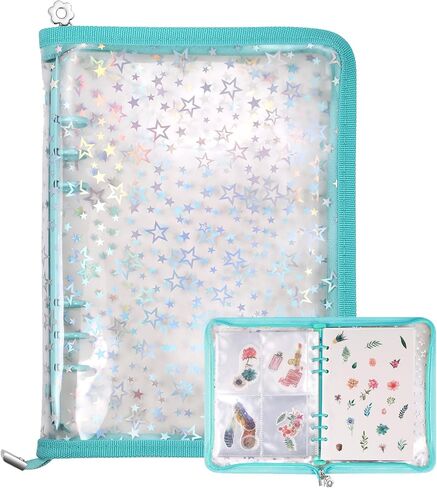 MUDOR 4 in 1 Sticker Storage Organizer, Sticker Binder with Storage Sleeves and Release Paper, Reusable Sticker Collecting Book Album Holder, A5 Blank Sticker Container Organizer in Saudi Arabia