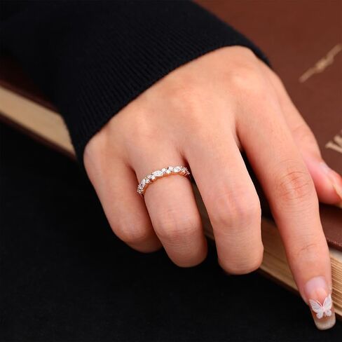 Engagement Rings for Women, 925 Sterling Silver Rings Moissanite Wedding Bands for Women, Promise Rings Gift Packed for Her Size 3-10 in Saudi Arabia