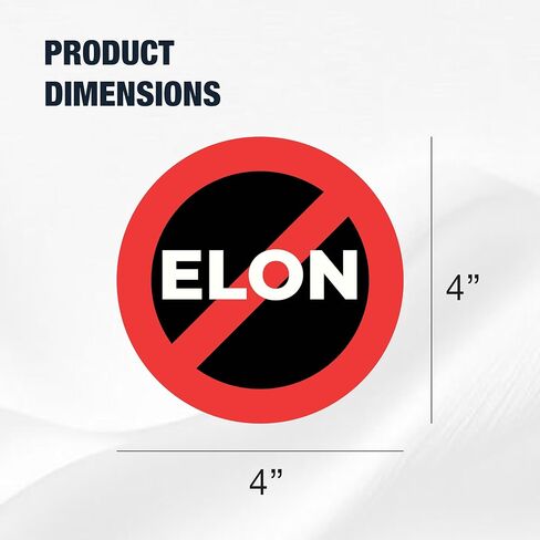 1pcs Funny Elon Magnet, No Elon Magnet, Elon Magnet, Anti Musk Tesla Bumper Magnet, 4 Inch Waterproof Car Magnet for Car, Truck, Toolbox, Window, Metal Surface,Funny Magnet in Kuwait
