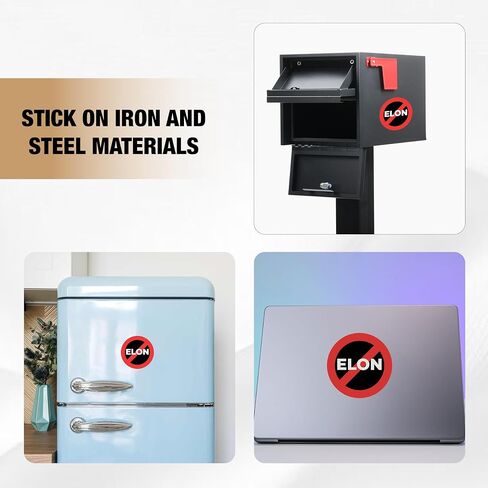 1pcs Funny Elon Magnet, No Elon Magnet, Elon Magnet, Anti Musk Tesla Bumper Magnet, 4 Inch Waterproof Car Magnet for Car, Truck, Toolbox, Window, Metal Surface,Funny Magnet in Kuwait
