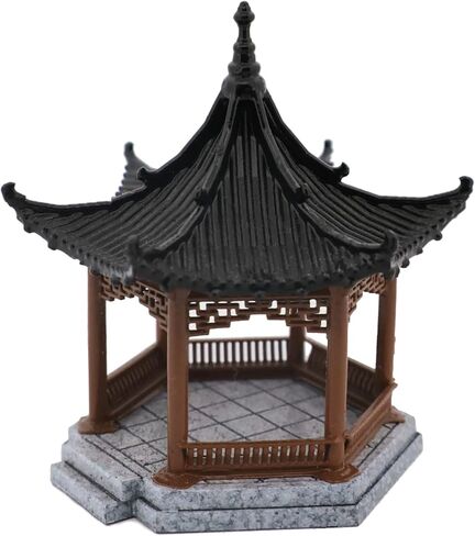 KARESANSUI Mini Chinese Pagoda for Aquarium - Terrarium Decor, Chinese Architecture Diorama, Fairy Garden Accessories, Paludarium Decor, Zen Garden Kit, Miniature Pagoda, Shelf Decor in Saudi Arabia