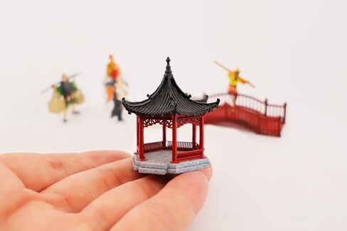 KARESANSUI Mini Chinese Pagoda for Aquarium - Terrarium Decor, Chinese Architecture Diorama, Fairy Garden Accessories, Paludarium Decor, Zen Garden Kit, Miniature Pagoda, Shelf Decor in Saudi Arabia