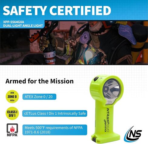 Nightstick XPP-5564GX INTRANT® DUO TURBO Intrinsically Safe Dual-Light Angle Light - 4 AA - Green in Kuwait