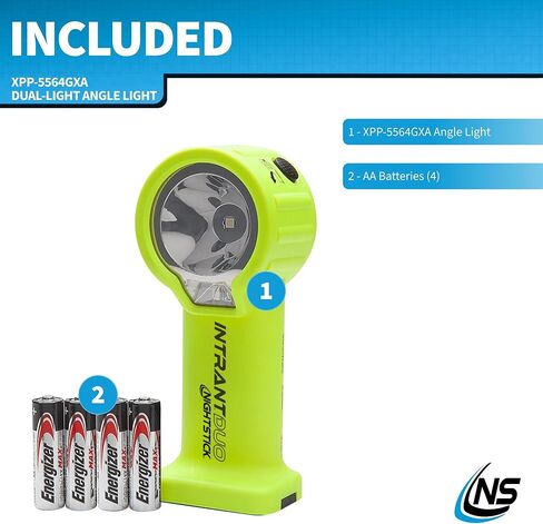 Nightstick XPP-5564GX INTRANT® DUO TURBO Intrinsically Safe Dual-Light Angle Light - 4 AA - Green in Kuwait