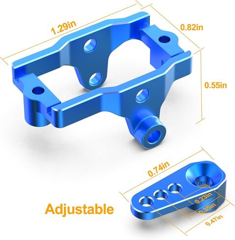 COOWOO Aluminum Alloy RC Servo Mount and Servo Horn Upgrade Parts Set for 1/18 TRX-4M RC Crawler Cars - Precision CNC Machined, Increased Durability and Precision Steering, Black in Saudi Arabia