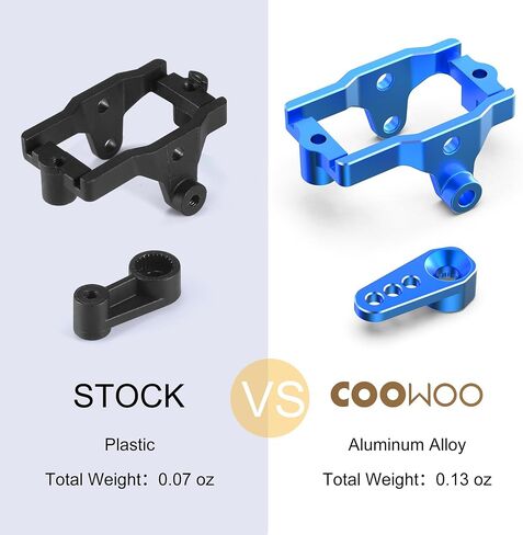 COOWOO Aluminum Alloy RC Servo Mount and Servo Horn Upgrade Parts Set for 1/18 TRX-4M RC Crawler Cars - Precision CNC Machined, Increased Durability and Precision Steering, Black in Saudi Arabia