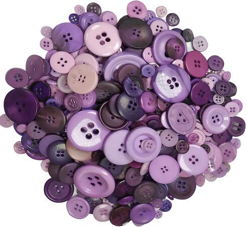 About 300-350 pcs Round Resin Buttons Assorted Sizes for Crafts Sewing DIY Manual Button Painting DIY Handmade Ornament Buttons, 2 Holes and 4 Holes (Mixed Color) in Saudi Arabia