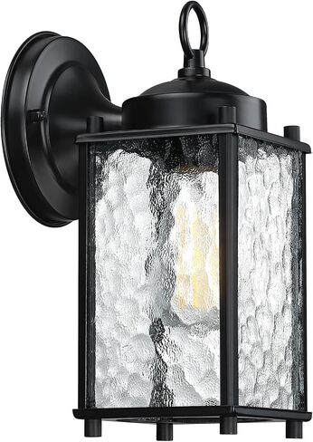 Outdoor Wall Light Fixture, Indoor Outdoor Wall Sconce, Waterproof Outdoor Porch Light, Black Vanity Light Fixture with Clear Globe Glass, Anti-Rust E26 Socket for Bathroom, Garage, Patio in Saudi Arabia