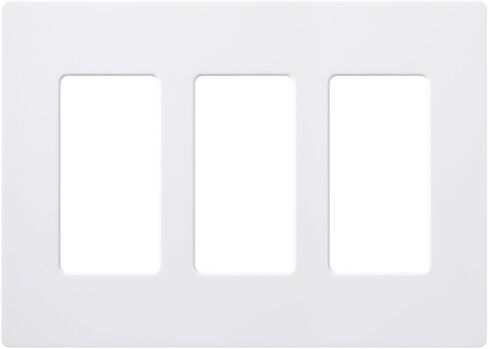 لوحة غطاء مفتاح LUTRON CLARO ، 3 لوحة حائط عصابة ، لمفاتيح ضوء الديكور ، غطاء مفتاح ضوء الروك ، غطاء مخرج ، غطاء لوحة التبديل ، لمعان ، CW-3-WH ، أبيض in Kuwait