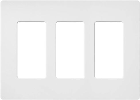 لوحة غطاء مفتاح LUTRON CLARO ، 3 لوحة حائط عصابة ، لمفاتيح ضوء الديكور ، غطاء مفتاح ضوء الروك ، غطاء مخرج ، غطاء لوحة التبديل ، لمعان ، CW-3-WH ، أبيض in Kuwait