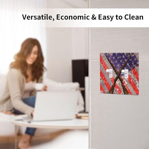 Tan Eucalyptus Light Switch Cover Decorative Double Toggle Wall Plate Watercolor Brown Leaves Plant With Floral Outlet Cover For Bedroom Living Room in Kuwait