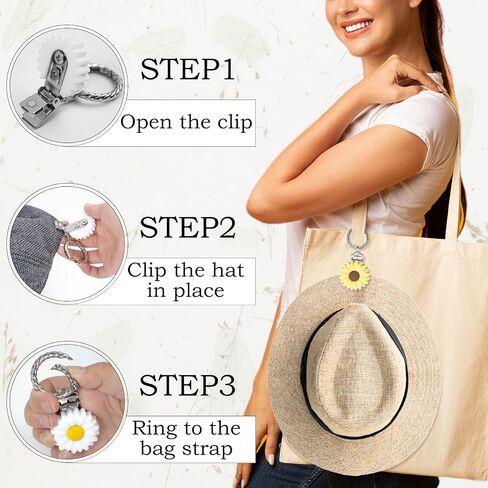 2Pcs Hat Clip for Travel on Bag, Hat Holder for Travel on Bag - Hands Free Hat Clip for Purse Luggage, Outdoor Travel Accessory, Keeps Hats from Falling in Saudi Arabia