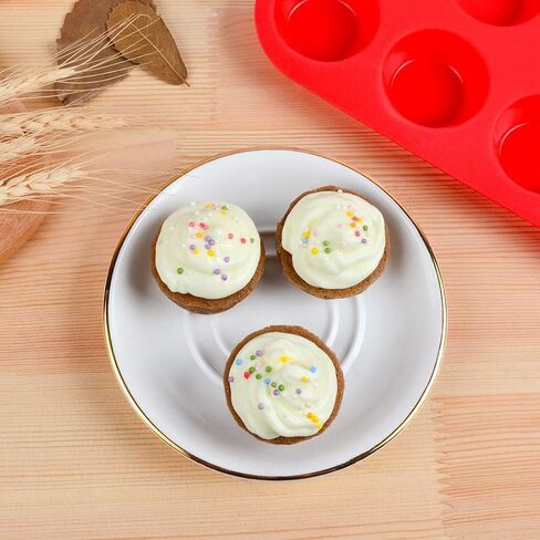 CAKETIME SILICONE MUFFIN PAN MINI 24 CUPS CUPCAKE PAN ، FOOD FOOD GRAGE SILICONE BAKIN in Kuwait