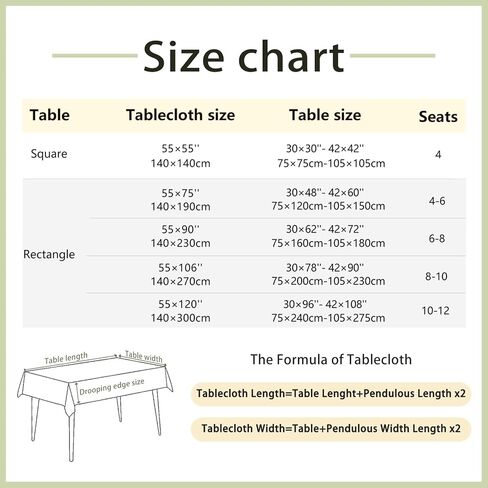 Table Cloth Rectangle Table Heavy Duty Cotton Linen Texture Tablecloth Farmhouse Waterproof Wrinkle Free Table Cover with Ivory Tassel for Kitchen Dining Holiday Party, Ivory, 55" x 75" in Kuwait