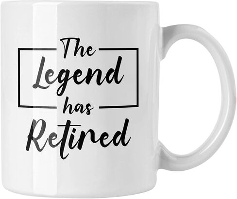 Retirement Gifts For Women Men, The Legend Has Retired Funny Coffee Mug, 2024 Happy Retirement Gifts for Teacher, Coworker, Police Officer, Military, Navy, Nurse, Boss, Mom, Dad (11 Oz All White) in Kuwait