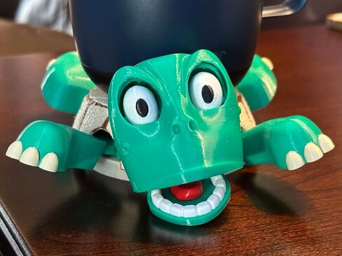 Turtle Coaster with Funny Expression when you put a Glass on His Back - Fully Colored - Gag Gift for a Turtle or Tortoise Lover (Green with Brown Shell) in Kuwait