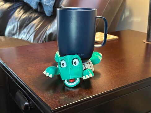 Turtle Coaster with Funny Expression when you put a Glass on His Back - Fully Colored - Gag Gift for a Turtle or Tortoise Lover (Green with Brown Shell) in Kuwait