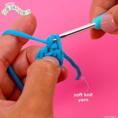 Squishmallow Original Omar The Bear Crochet Kit, Includes Yarn, Crochet Hook, Starter Hooks, Step-by-Step Tutorials, Exclusive Crochet Kit for Beginners, DIY Craft, Crochet Kits, Great Teen Gifts in Saudi Arabia