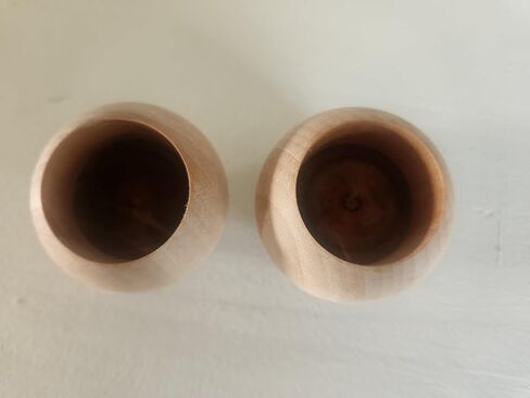 Dowel Cap End 2" Diameter with 1 1/4" Hole wooden shapes (Package of 2) 2 inch Wooden Ball Unfinished Wood 1-1/4" dowel hole in Saudi Arabia