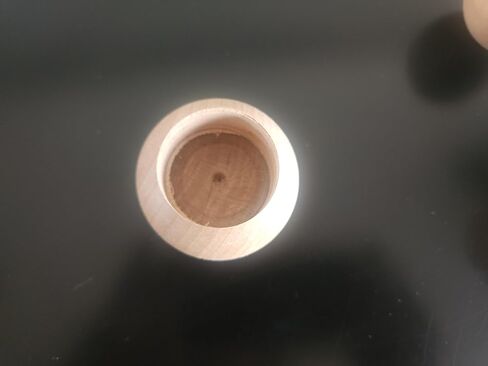 Dowel Cap End 2" Diameter with 1 1/4" Hole wooden shapes (Package of 2) 2 inch Wooden Ball Unfinished Wood 1-1/4" dowel hole in Saudi Arabia