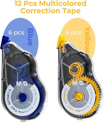 M&G 12 pack Correction Tape，19.7 feet correction tape, Easy to Use Applicator for Instant Corrections, Study Supplies and Office Products in Saudi Arabia