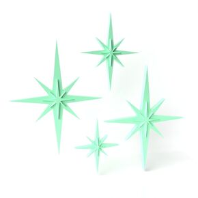 Mini Retro Style Mid Century Modern Starbursts Decor MCM Midmod Home Kitchen Decor