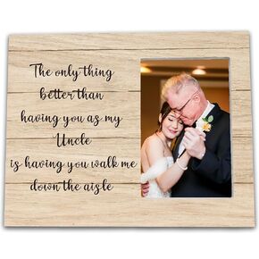 Uncle of The Bride Gift Picture Frame, Wedding Gift for Bride Uncle From Bride/Walk me down the aisle Proposal frame for uncle Will You walk me down the aisle uncle wedding frame