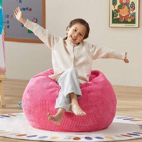 Hobestluk 3.5FT Bean Bag Chair Large Bean Bag with Filler Included Bean Bag Chairs for Adults Teardrop Bean Bag Chair with Removable Cover for Bedroom Living Room - (Large, Grey)