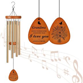 Gifts for Grandma, Grandma Gift Wind Chime, Grandma Birthday Gifts from Grandchildren, Mothers Day Thanksgiving for Grandma, Nana