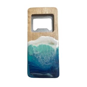 Beach Bottle Opener, Valentines Day Gift for Dad, Beach Ocean Resin Art