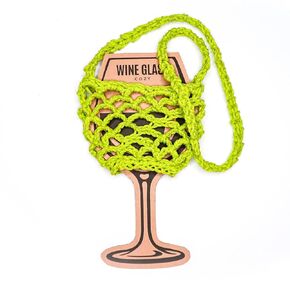 Crochet Wine Lanyard Holder | Wine Lanyard, Wine Festival Lovers Gifts (Gold)
