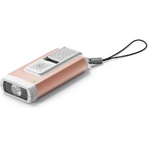 Ledlenser K6R Safety Alert Ultra-Compacted Foldout USB-A Rechargeable Keychain Flashlight 400 Lumens in Gift Box, Rose Gold